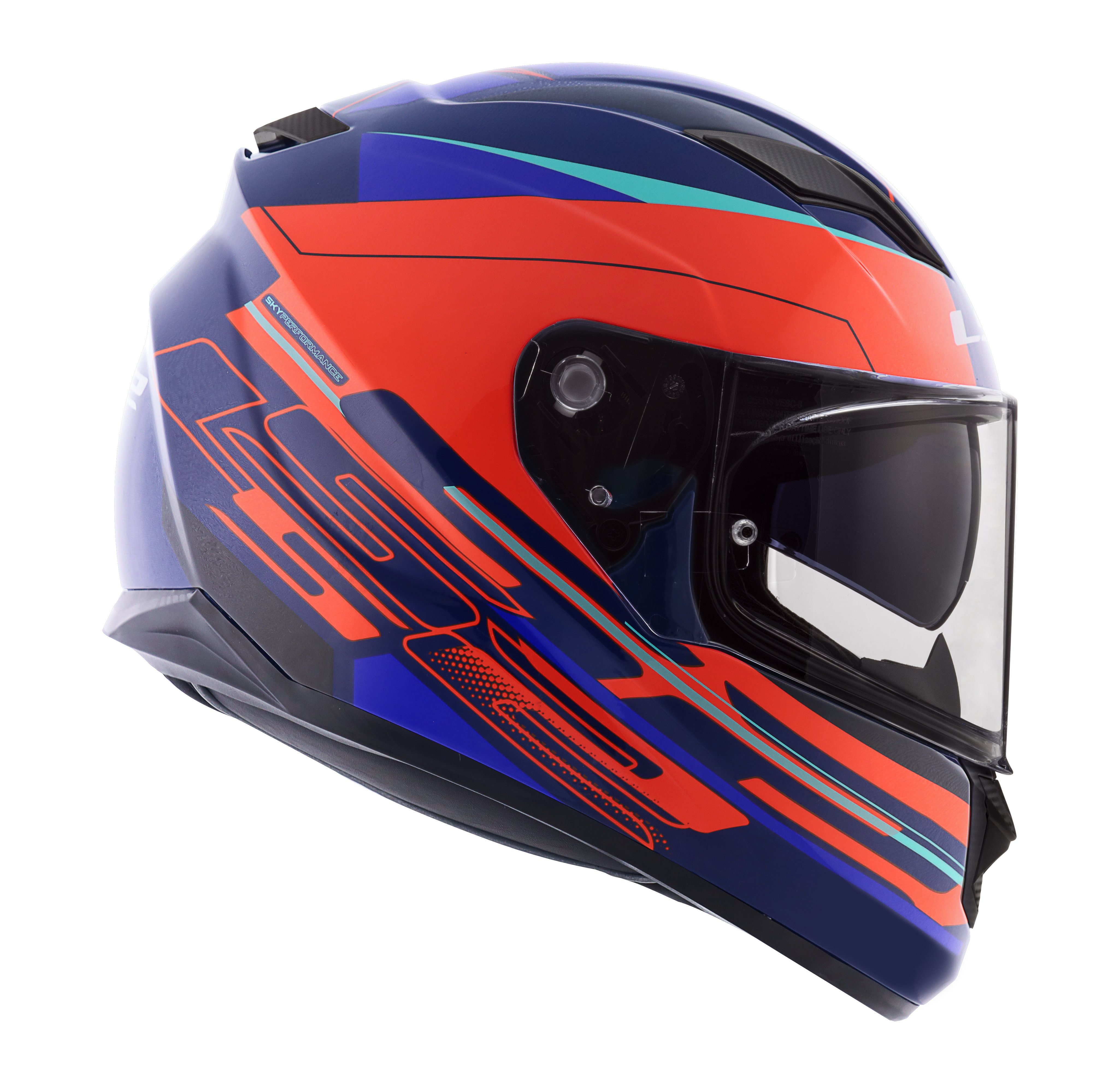 リーエスーガ CAPACETE LS2 FF320 STREAM IXEL AZUL/ LARANJA